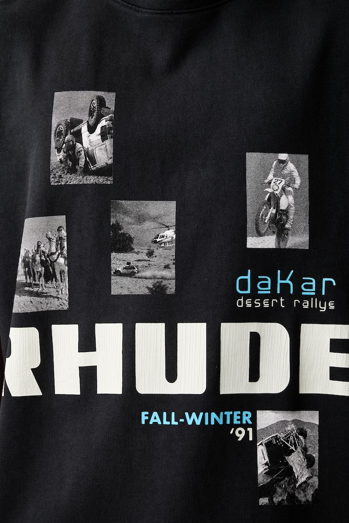 RHUDE футболка бавовняна чоловіча RHPF26TT03012 чорний