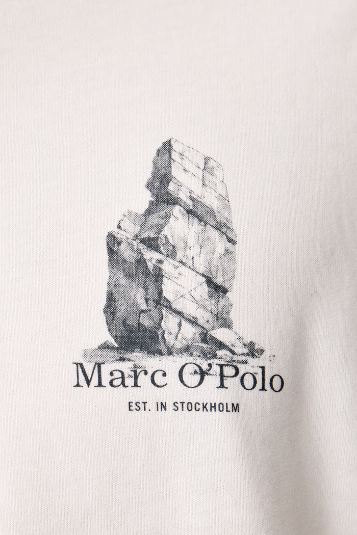 T-shirt męski bawełniany Marc O'Polo beżowy 5000011747
