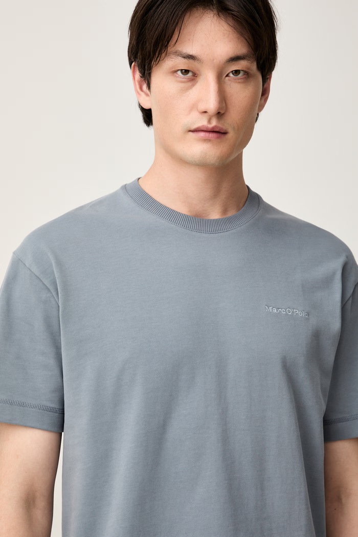 Marc O'Polo T-shirt męski bawełniany niebieski 5000011744