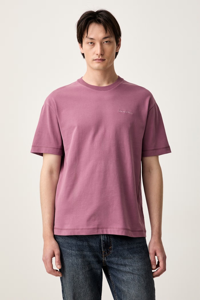Marc O'Polo T-shirt męski bawełniany różowy 5000011744