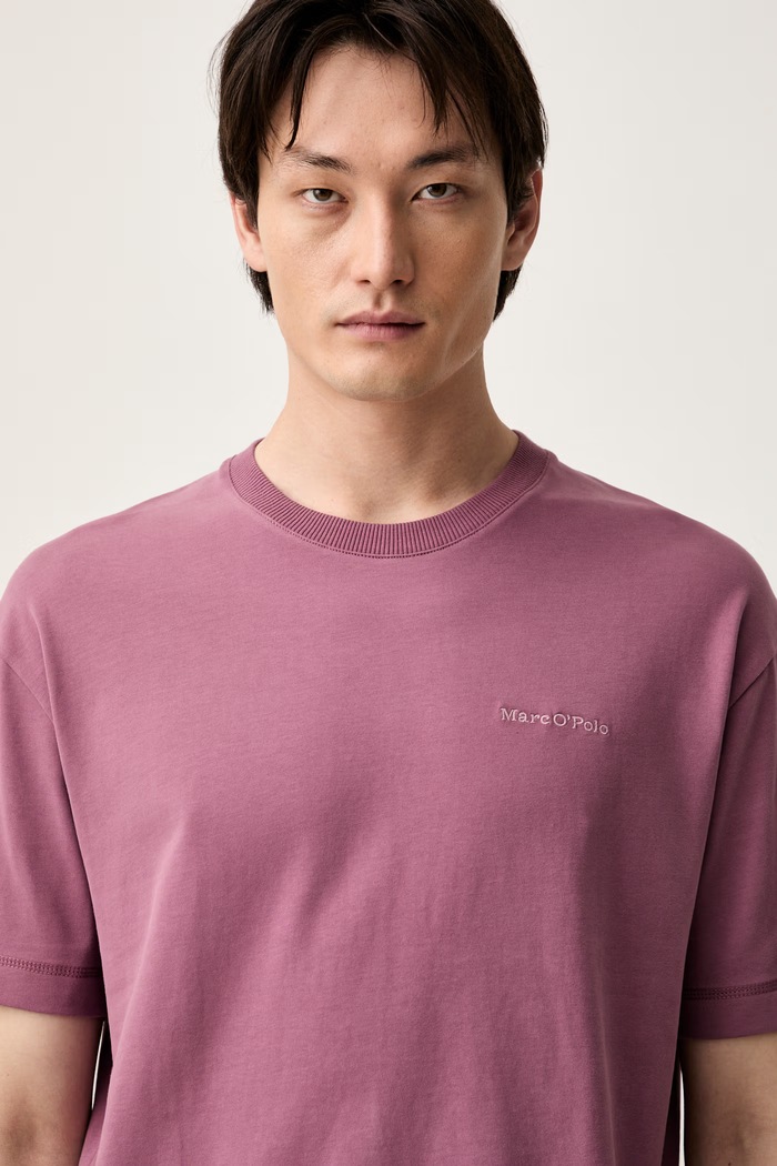 Marc O'Polo T-shirt męski bawełniany różowy 5000011744