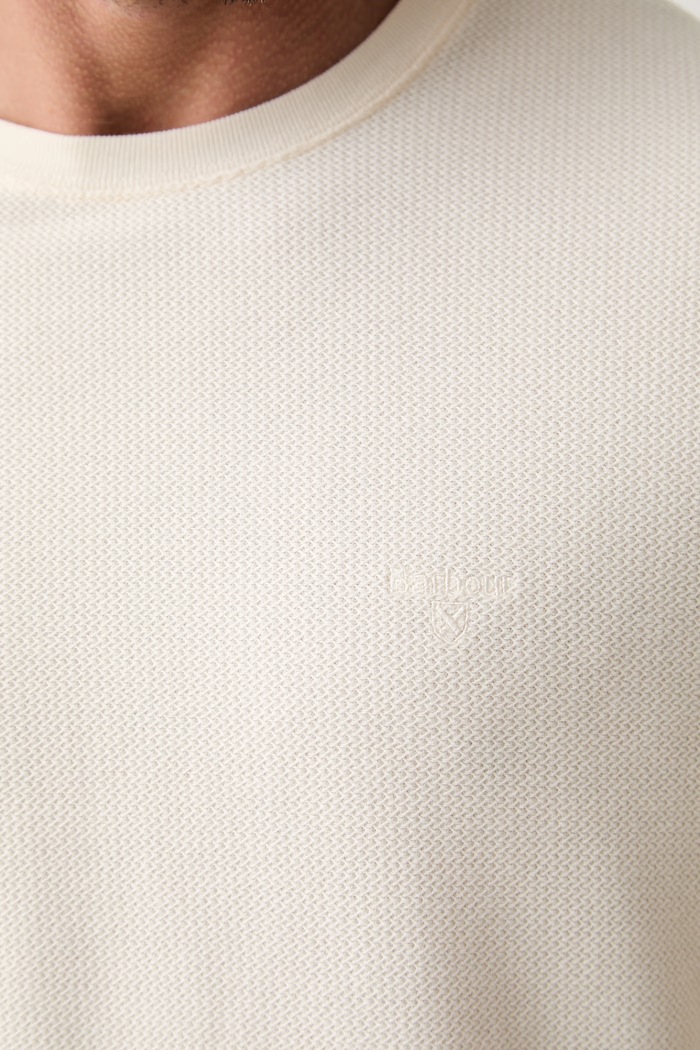 Barbour basic majica kratkih rukava za muškarce od pamuka Lingdale bež MTS1621