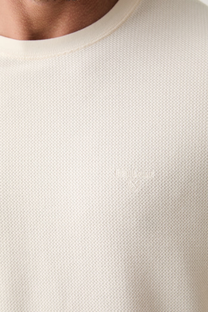 Barbour basic majica kratkih rukava za muškarce od pamuka Lingdale bež MTS1621