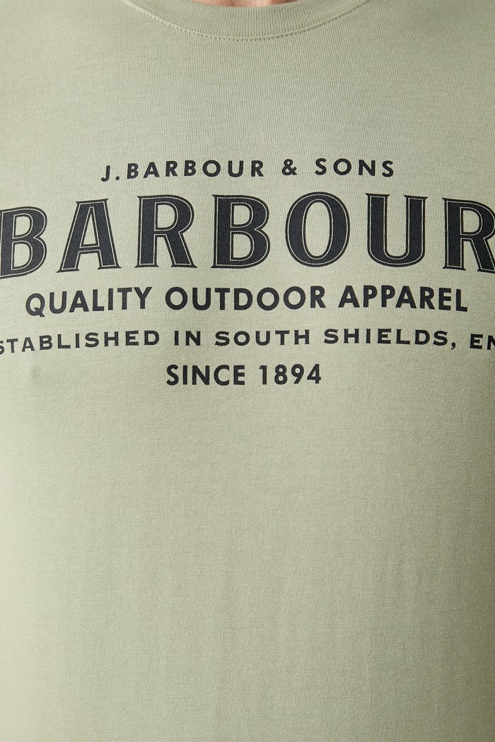 Barbour T-shirt męski bawełniany Moorside MTS1458 zielony