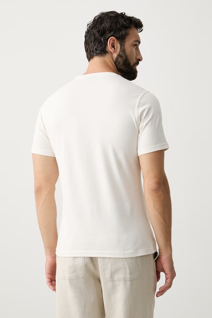 Odzież Barbour T-shirt męski bawełniany Harbourside MTS1457 beżowy