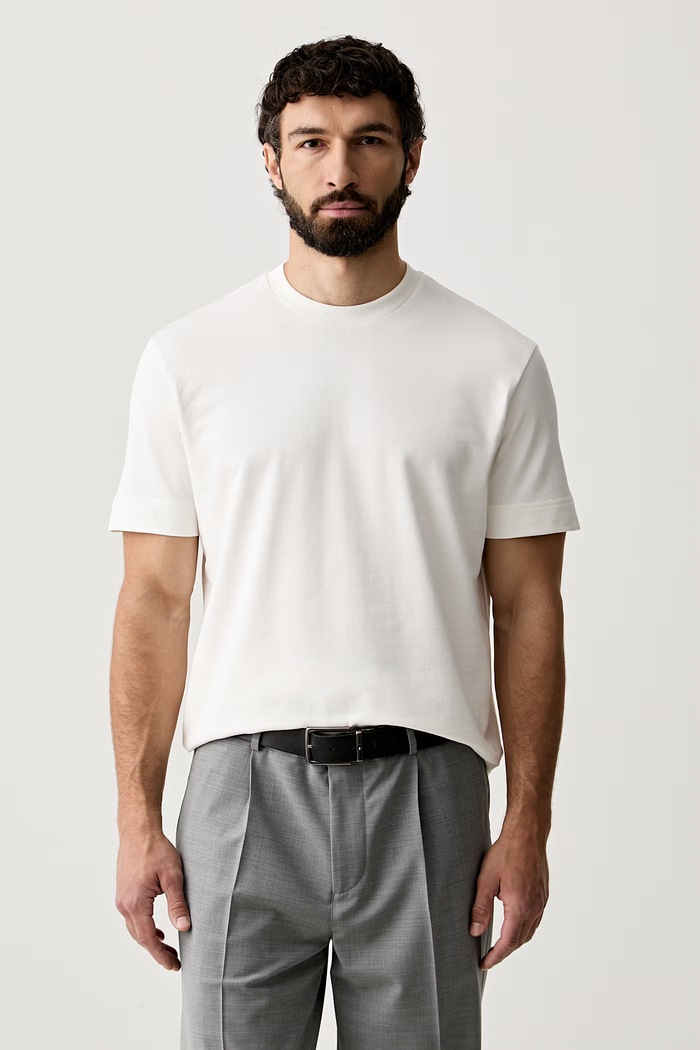 Joop! t-shirt ανδρικό βαμβακερό μπεζ 30103746