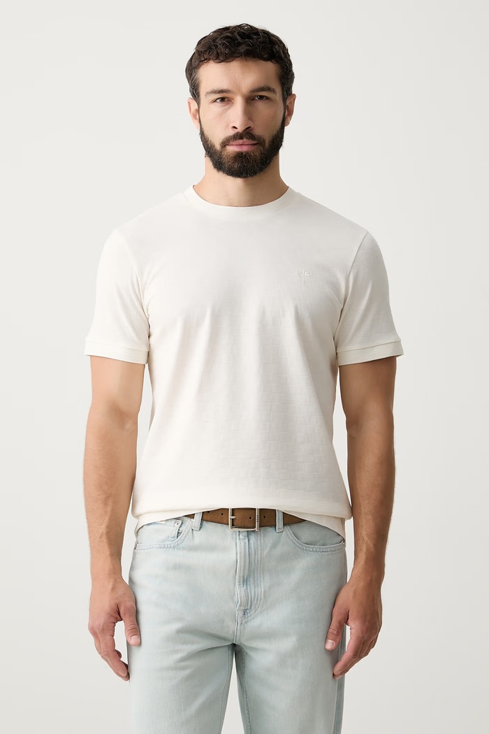 Joop! T-shirt basic męski bawełniany beżowy 30103400