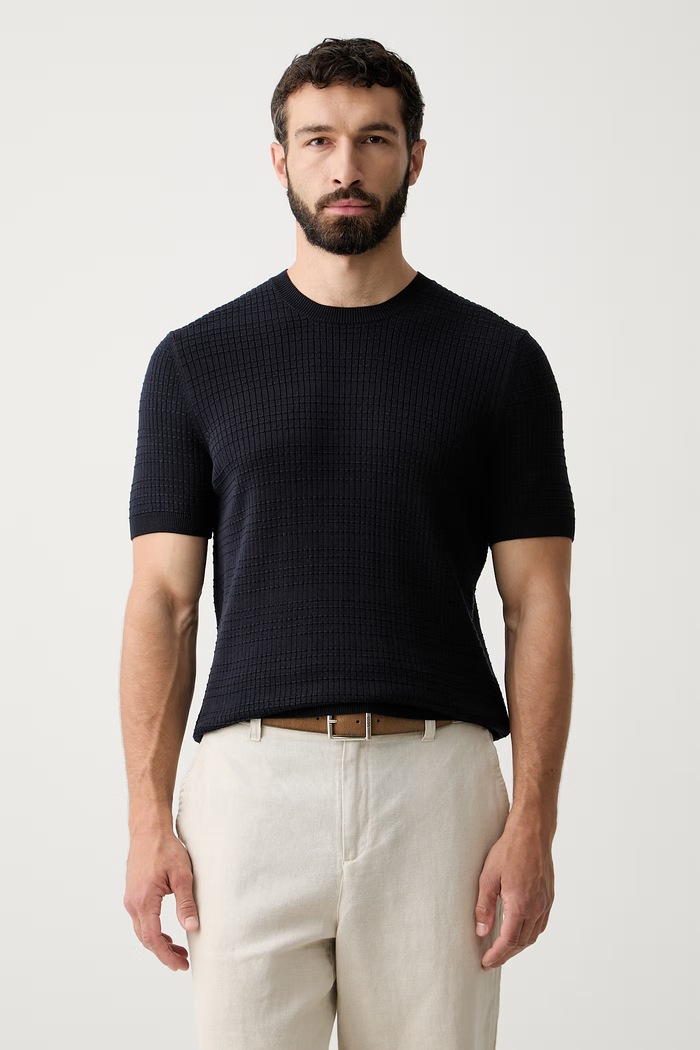 Joop! T-shirt basic damski bawełniany granatowy 30103137