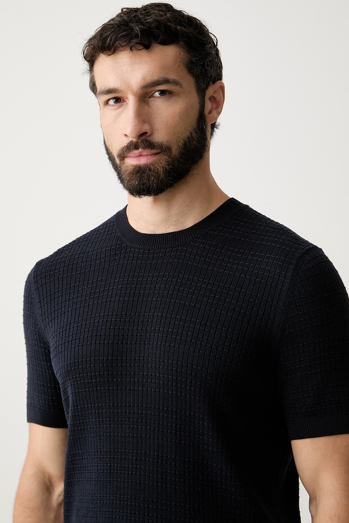 Joop! T-shirt basic damski bawełniany granatowy 30103137