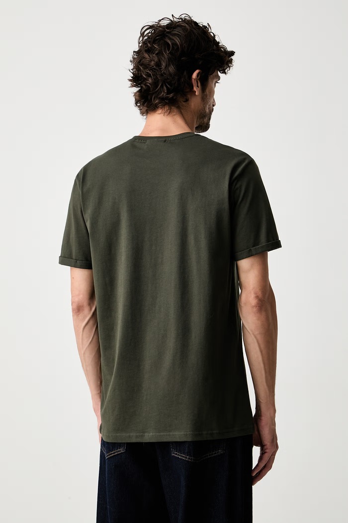 Odzież Les Deux T-shirt męski bawełniany 1002284 zielony