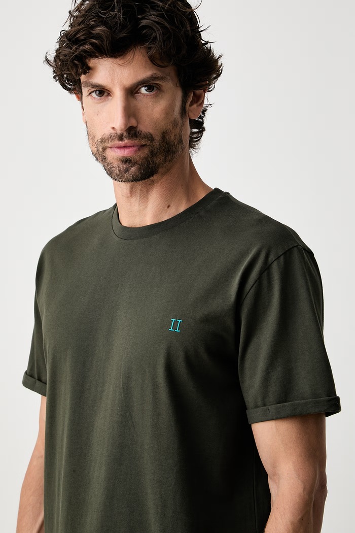 Les Deux T-shirt męski bawełniany zielony 1002284