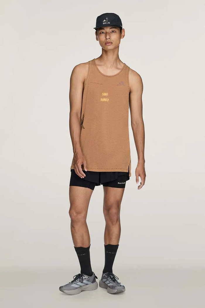 adidas Originals Adidas Running x Song For The Mute T-shirt męski z bawełną KW8035 brązowy AW26