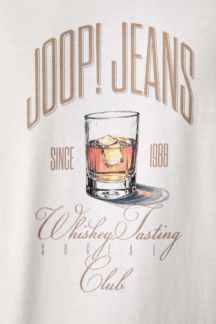Joop! T-shirt męski bawełniany beżowy 30105488
