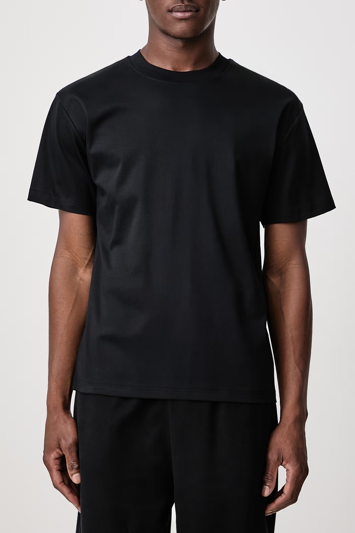 T-shirt męski bawełniany HELIOT EMIL czarny UNI.M.09.180