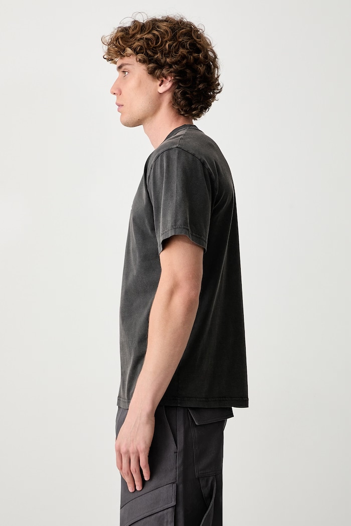 HELIOT EMIL T-shirt bawełniany męski szary AW26PRE.M.09.176