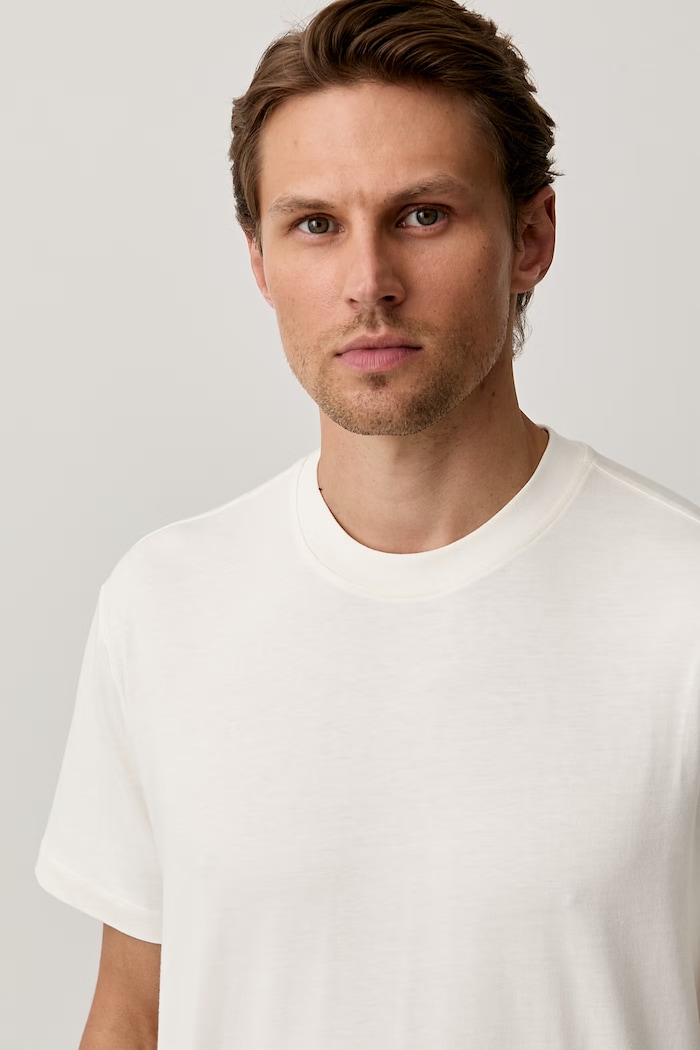 Karl Lagerfeld Jeans T-shirt męski bawełniany beżowy B3M17096