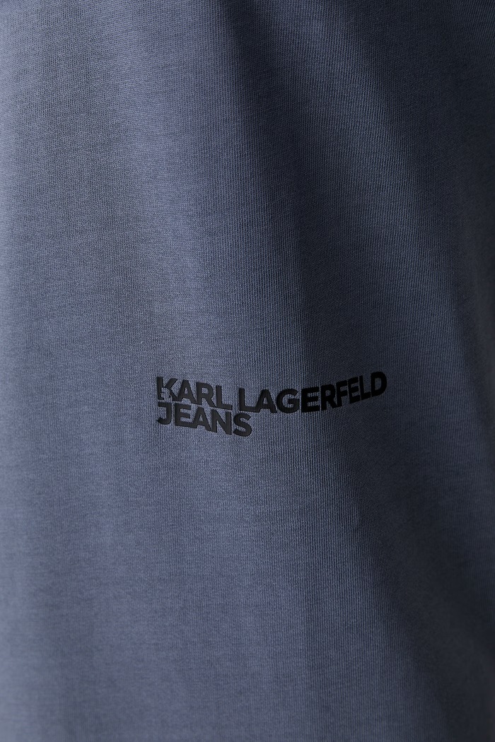 Karl Lagerfeld Jeans T-shirt męski bawełniany niebieski B3M17010