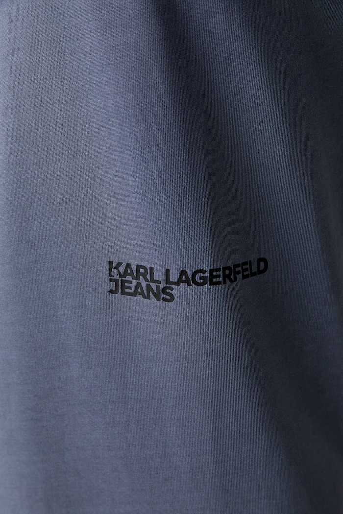 Karl Lagerfeld Jeans T-shirt męski bawełniany niebieski B3M17010