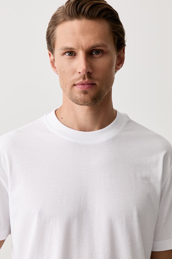 Karl Lagerfeld Jeans T-shirt męski z bawełną biały B3M17029