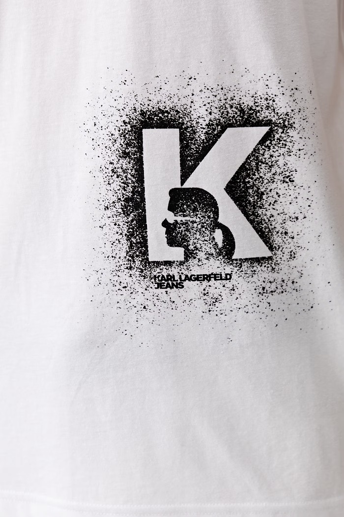 Karl Lagerfeld Jeans T-shirt męski z bawełną B3M17029 biały