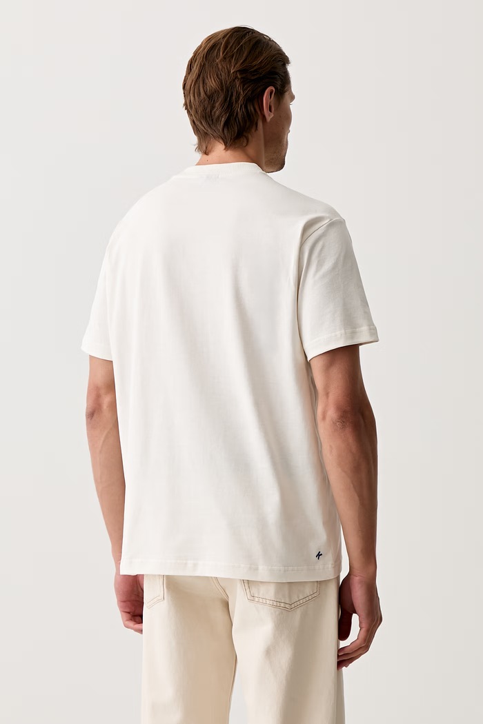 Odzież Karl Lagerfeld Jeans T-shirt męski bawełniany B3M17006 beżowy