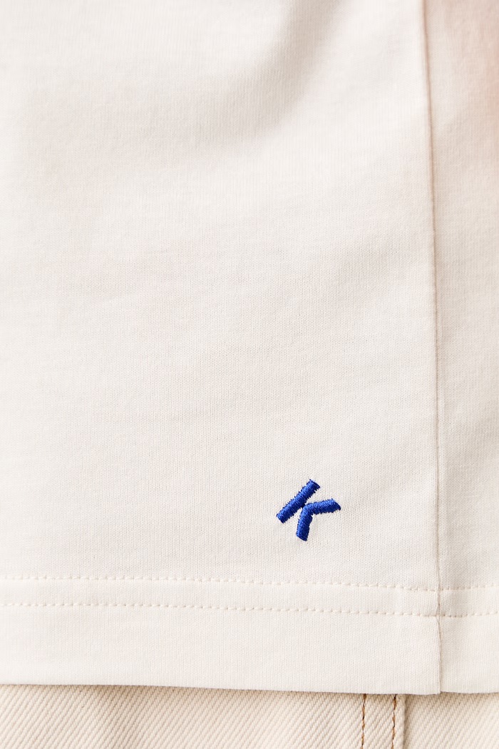 Karl Lagerfeld Jeans T-shirt męski bawełniany B3M17006 beżowy