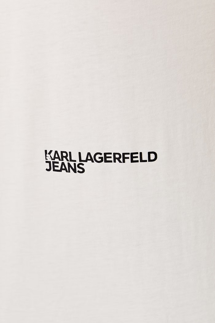 Karl Lagerfeld Jeans T-shirt męski bawełniany B3M17005 beżowy