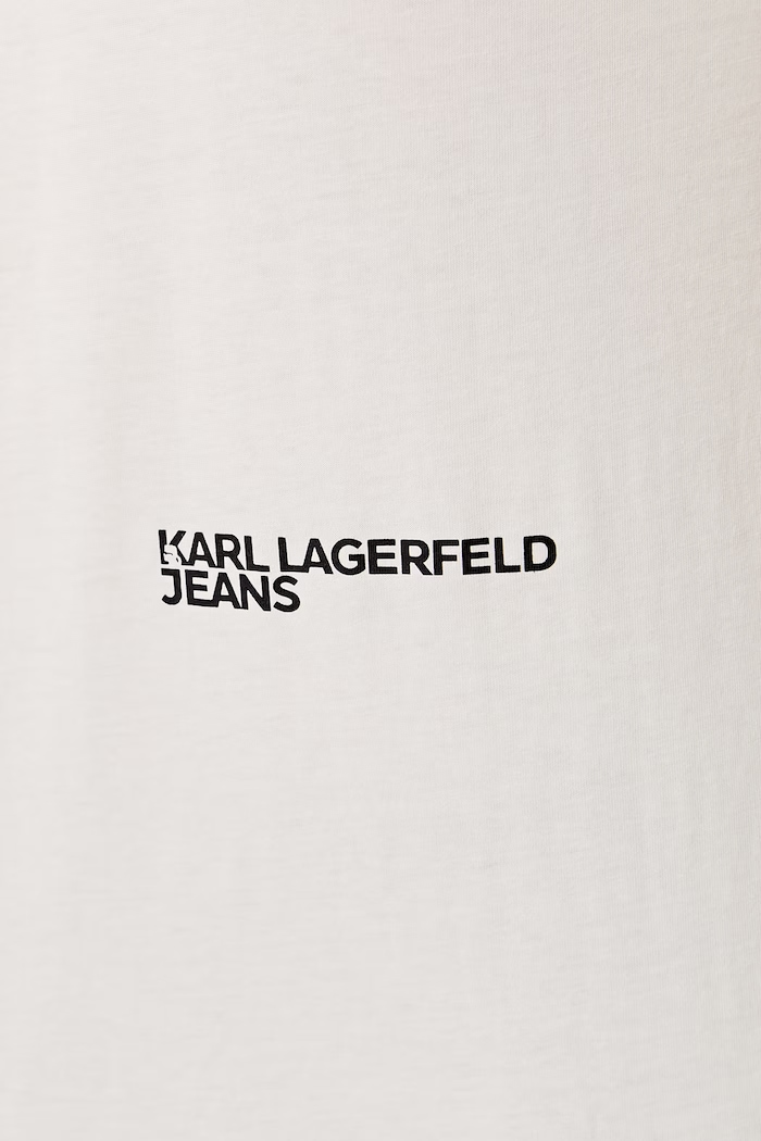 Karl Lagerfeld Jeans T-shirt męski bawełniany B3M17005 beżowy