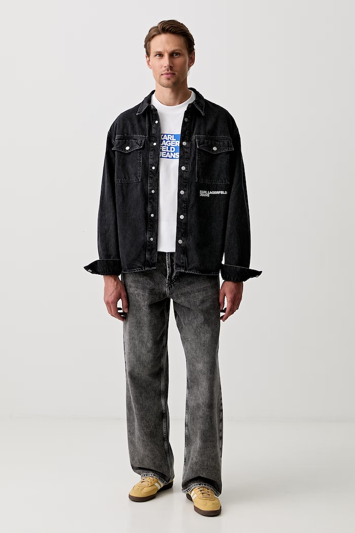 Karl Lagerfeld Jeans T-shirt męski bawełniany B3M17003 biały AW26