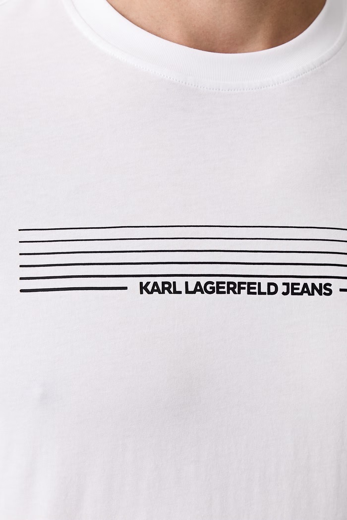 Karl Lagerfeld Jeans T-shirt damski bawełniany B3M17001 biały