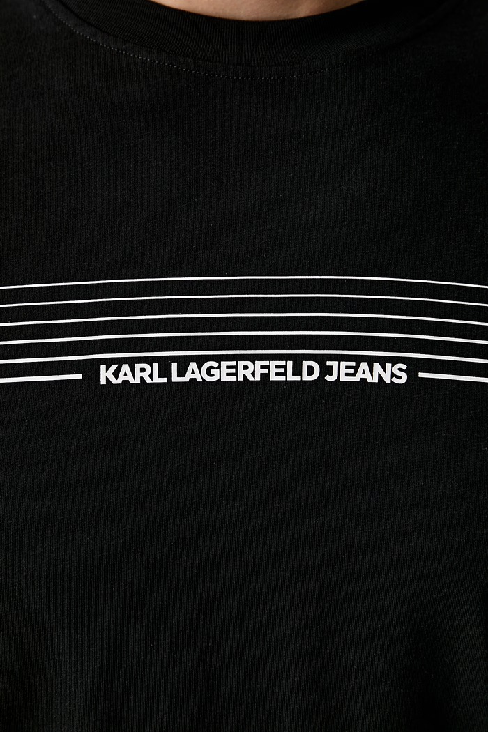 Karl Lagerfeld Jeans T-shirt damski bawełniany B3M17001 czarny