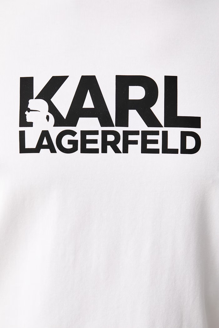 Karl Lagerfeld T-shirt męski bawełniany 500235.755780 biały