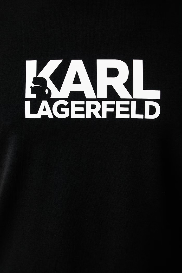 Karl Lagerfeld T-shirt męski bawełniany 500235.755780 czarny