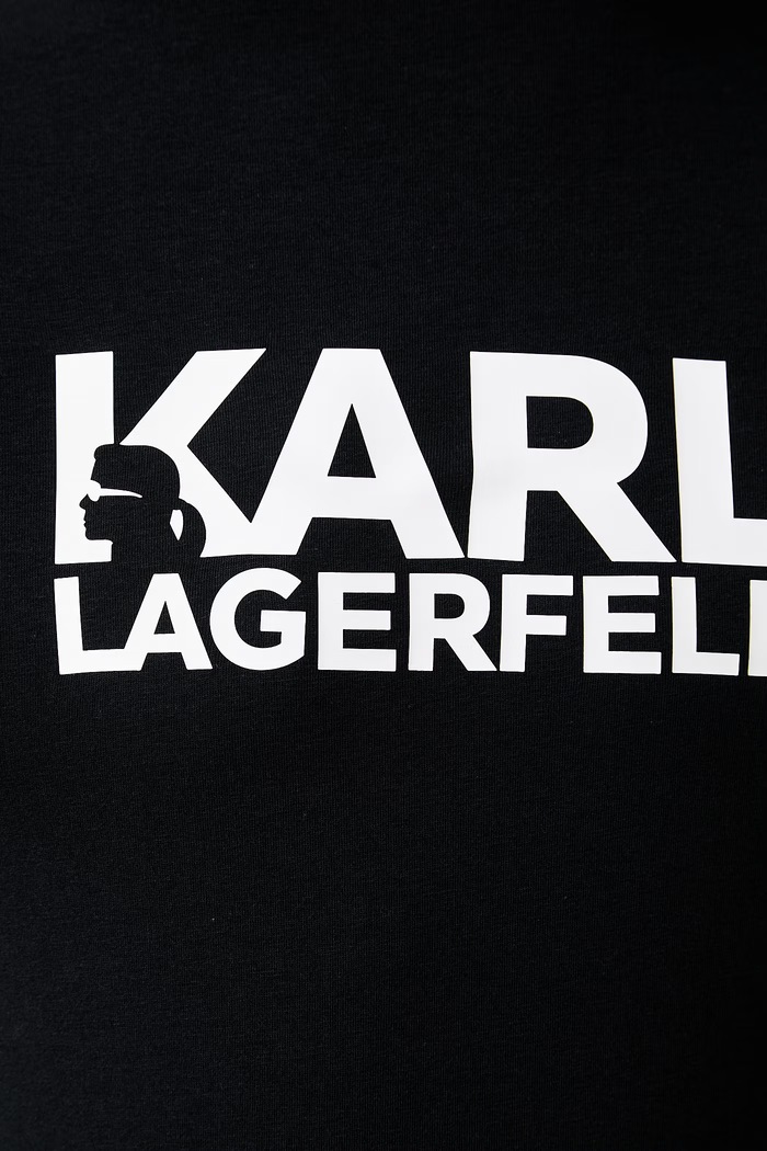 Karl Lagerfeld T-shirt męski bawełniany z elastanem 563235.755780 granatowy