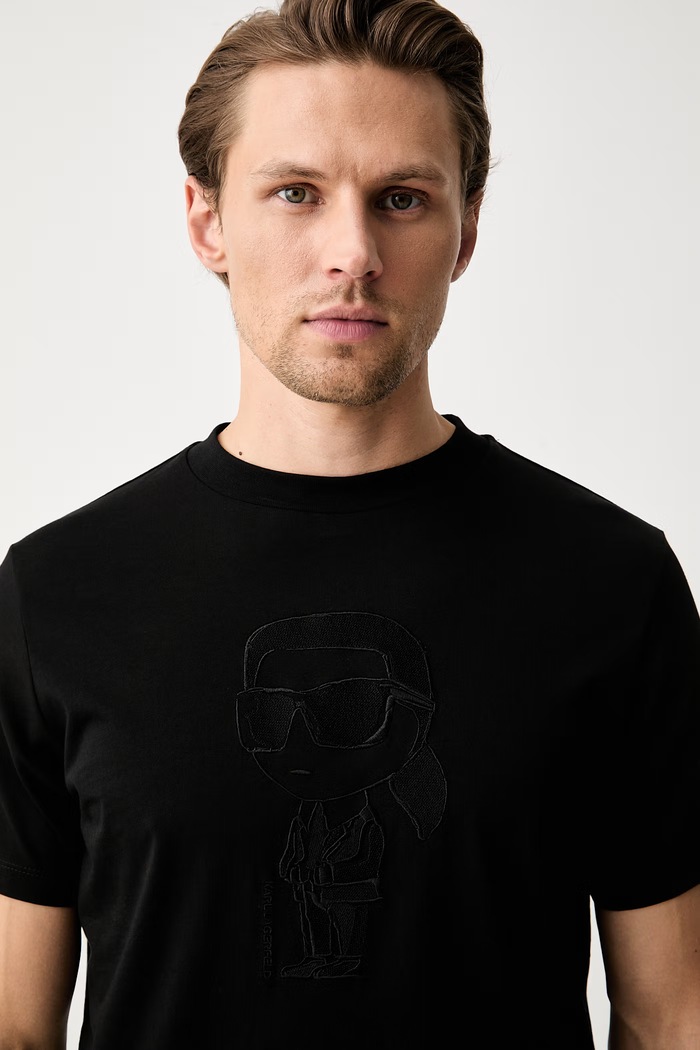 Karl Lagerfeld tričko pánské bavlněné černá 563225.755040