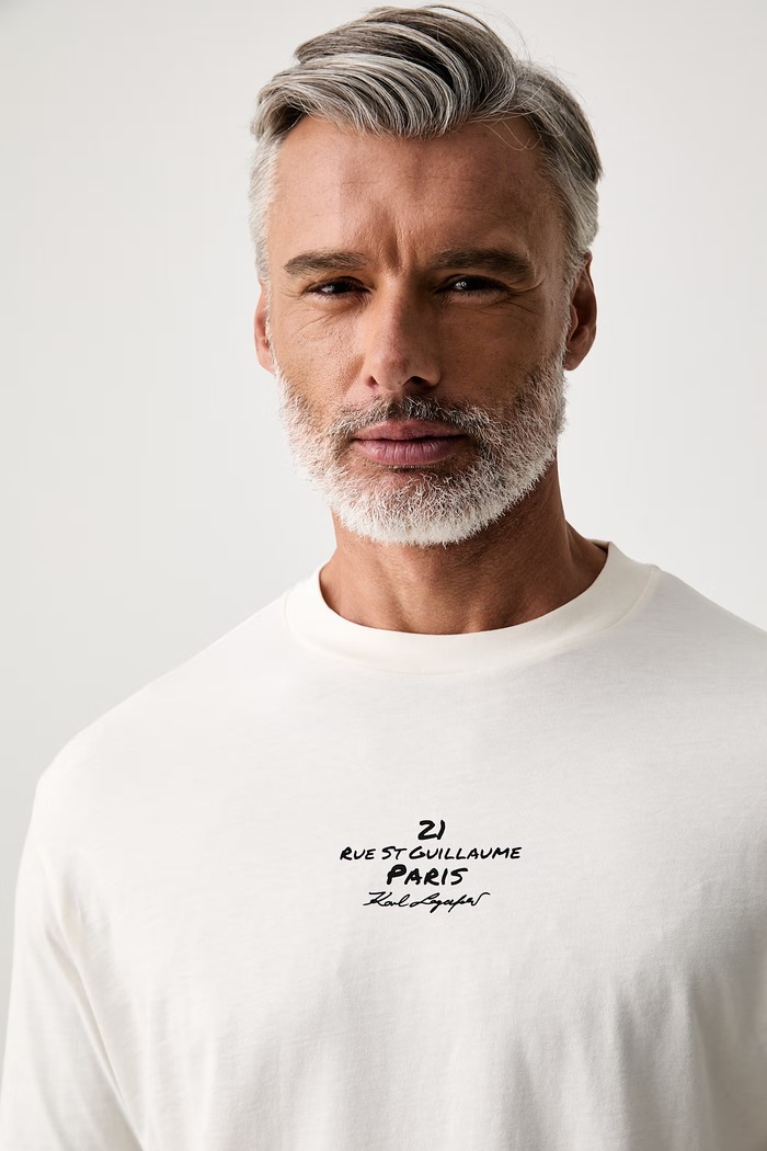Karl Lagerfeld tričko pánské bavlněné béžová 563225.755136