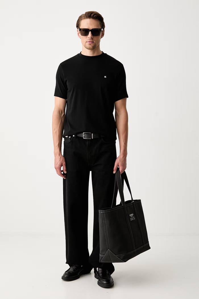 Karl Lagerfeld tričko pánské bavlněné s elastanem 563221.755045 černá AW26