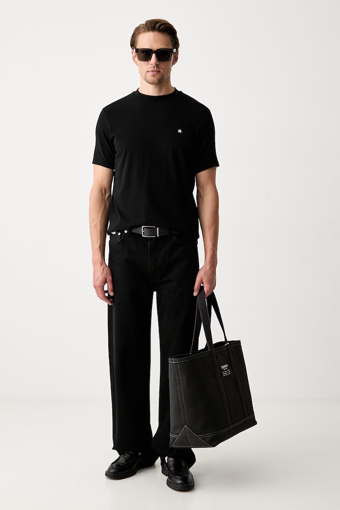 Karl Lagerfeld tričko pánské bavlněné s elastanem 563221.755045 černá AW26