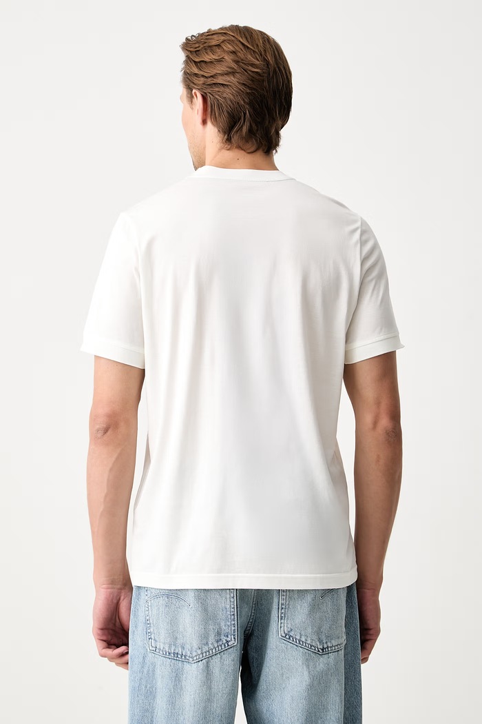 Odzież Karl Lagerfeld T-shirt męski bawełniany 563200.755001 beżowy