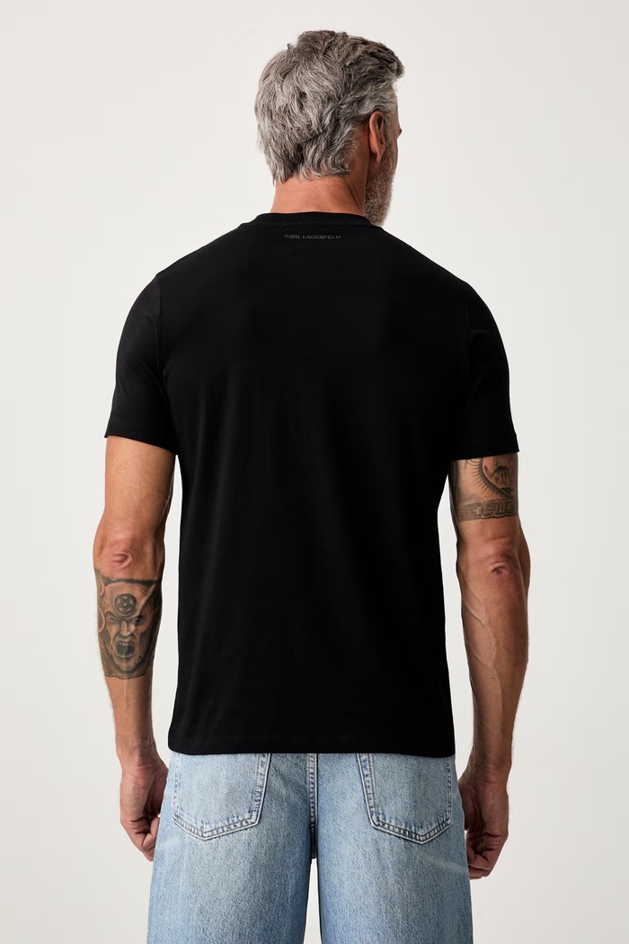 Odzież Karl Lagerfeld T-shirt męski bawełniany 563224.755026 czarny