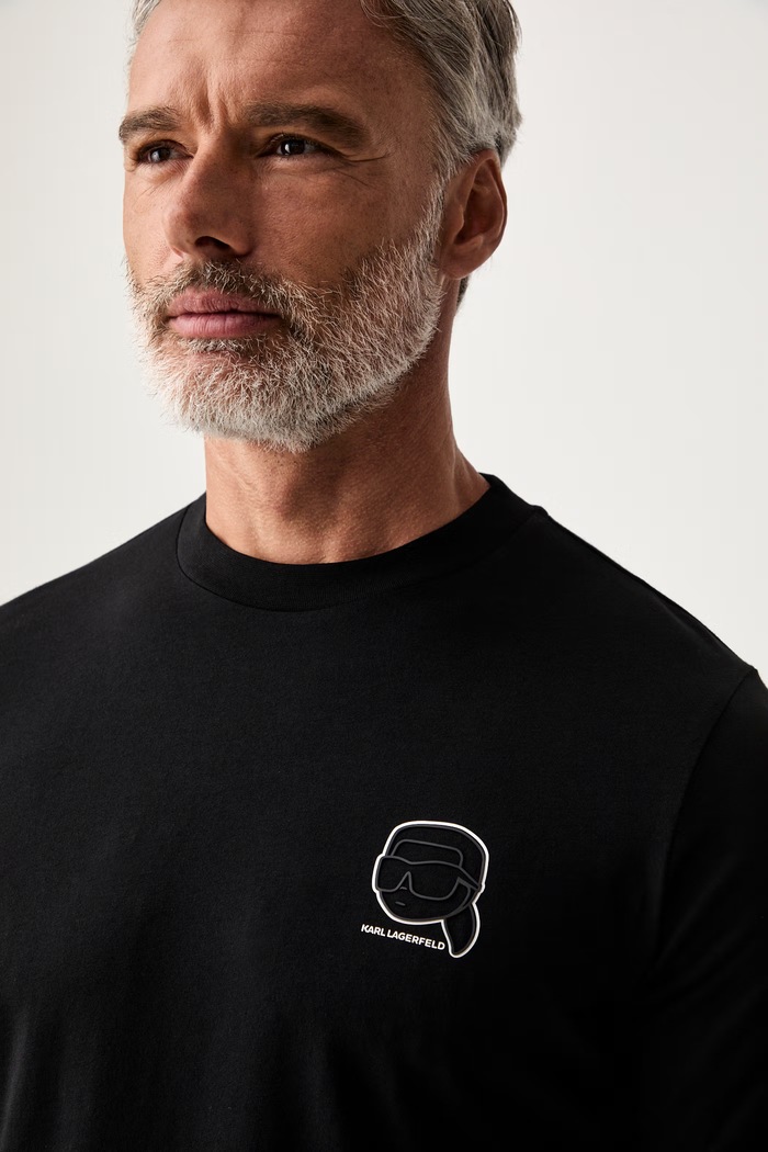 Karl Lagerfeld T-shirt męski bawełniany czarny 563224.755026