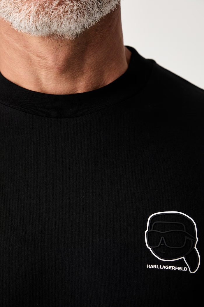 Karl Lagerfeld T-shirt męski bawełniany 563224.755026 czarny