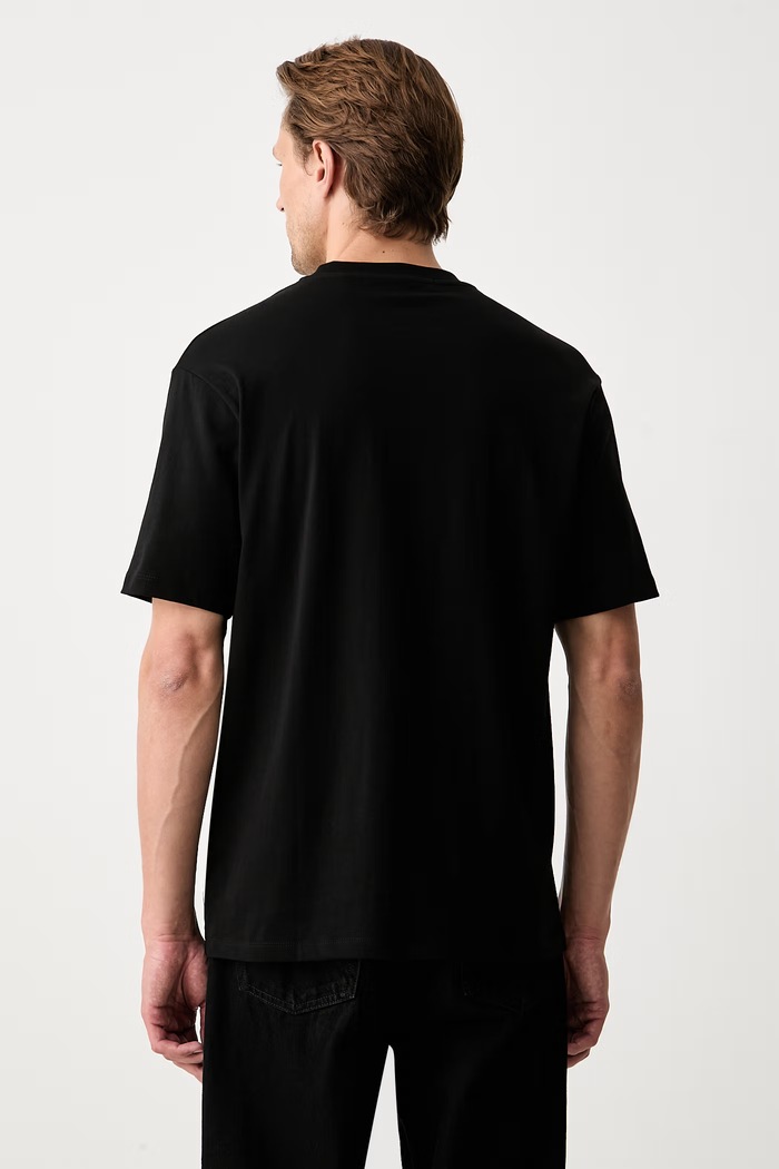 Ρούχα Karl Lagerfeld t-shirt ανδρικό βαμβακερό 563225.755143 μαύρο