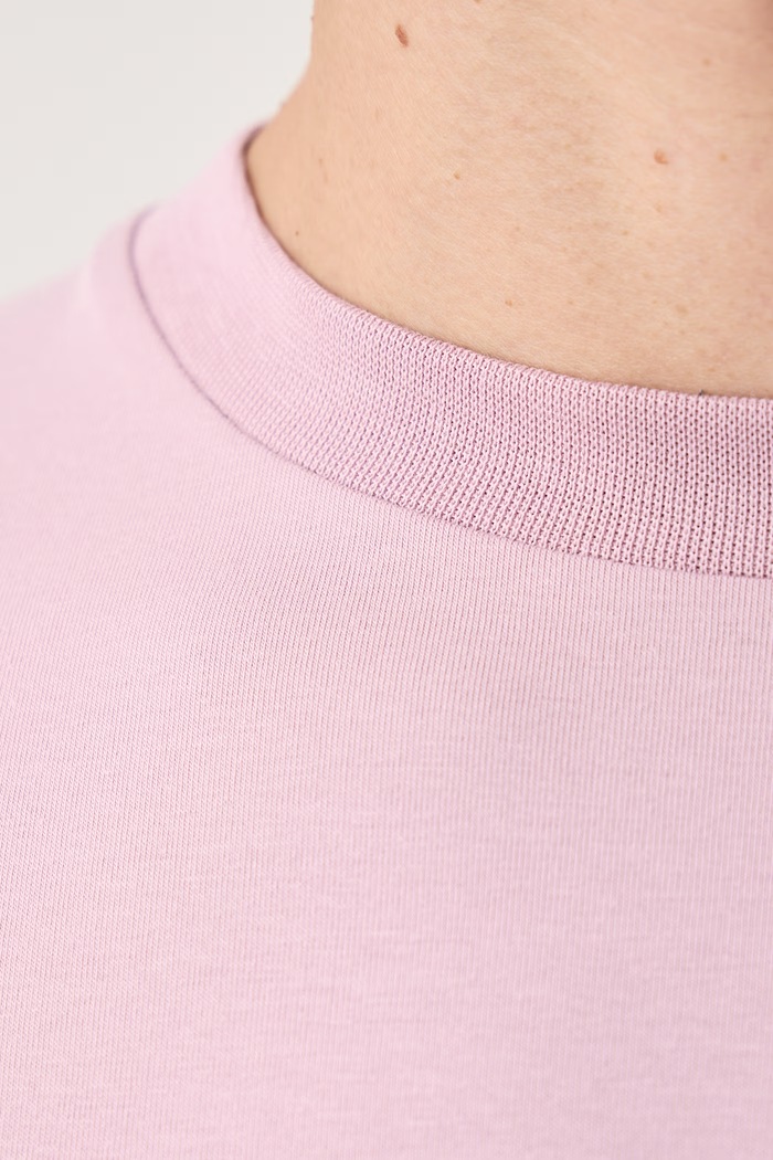 T-shirt męski bawełniany z elastanem Karl Lagerfeld różowy 563235.755781