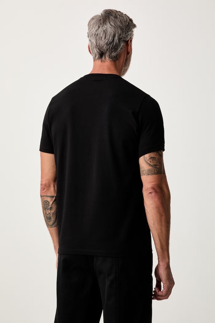 Odzież Karl Lagerfeld T-shirt męski bawełniany z elastanem 563235.755781 czarny