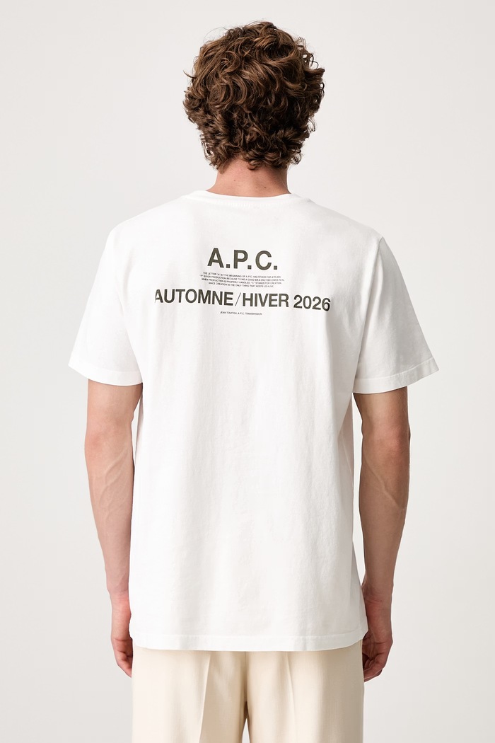 A.P.C. Automne26 T-shirt bawełniany męski biały COHBS.M26470