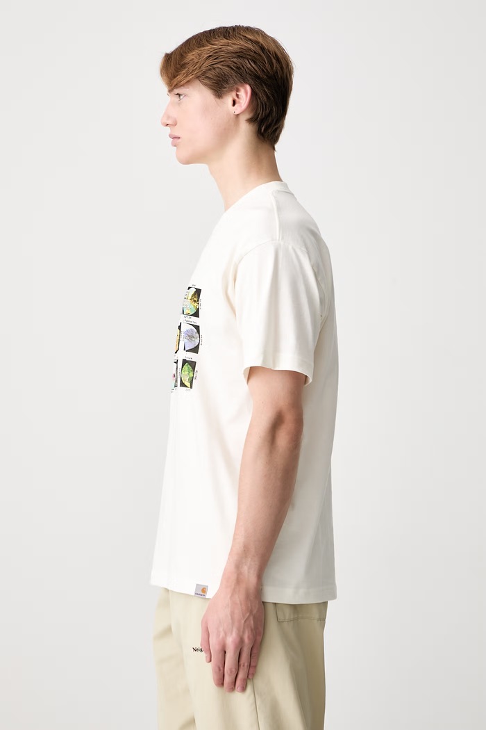 Carhartt WIP S/S Coordinates T-shirt bawełniany męski I036901 beżowy AW26