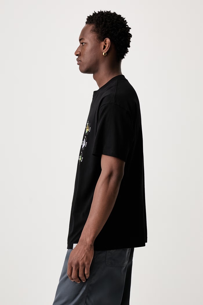 Carhartt WIP S/S Coordinates T-shirt bawełniany męski I036901 czarny AW26