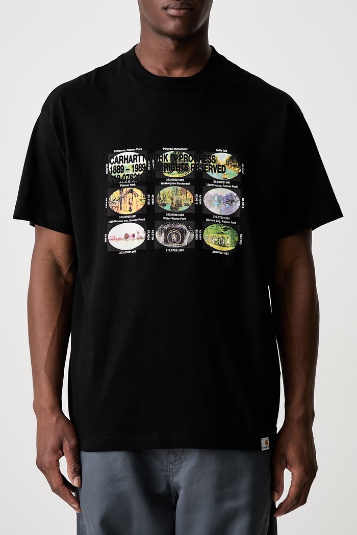 Carhartt WIP S/S Coordinates T-shirt bawełniany męski czarny I036901
