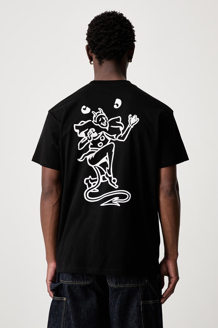 Carhartt WIP S/S Playing Cards T-shirt bawełniany męski czarny I036895